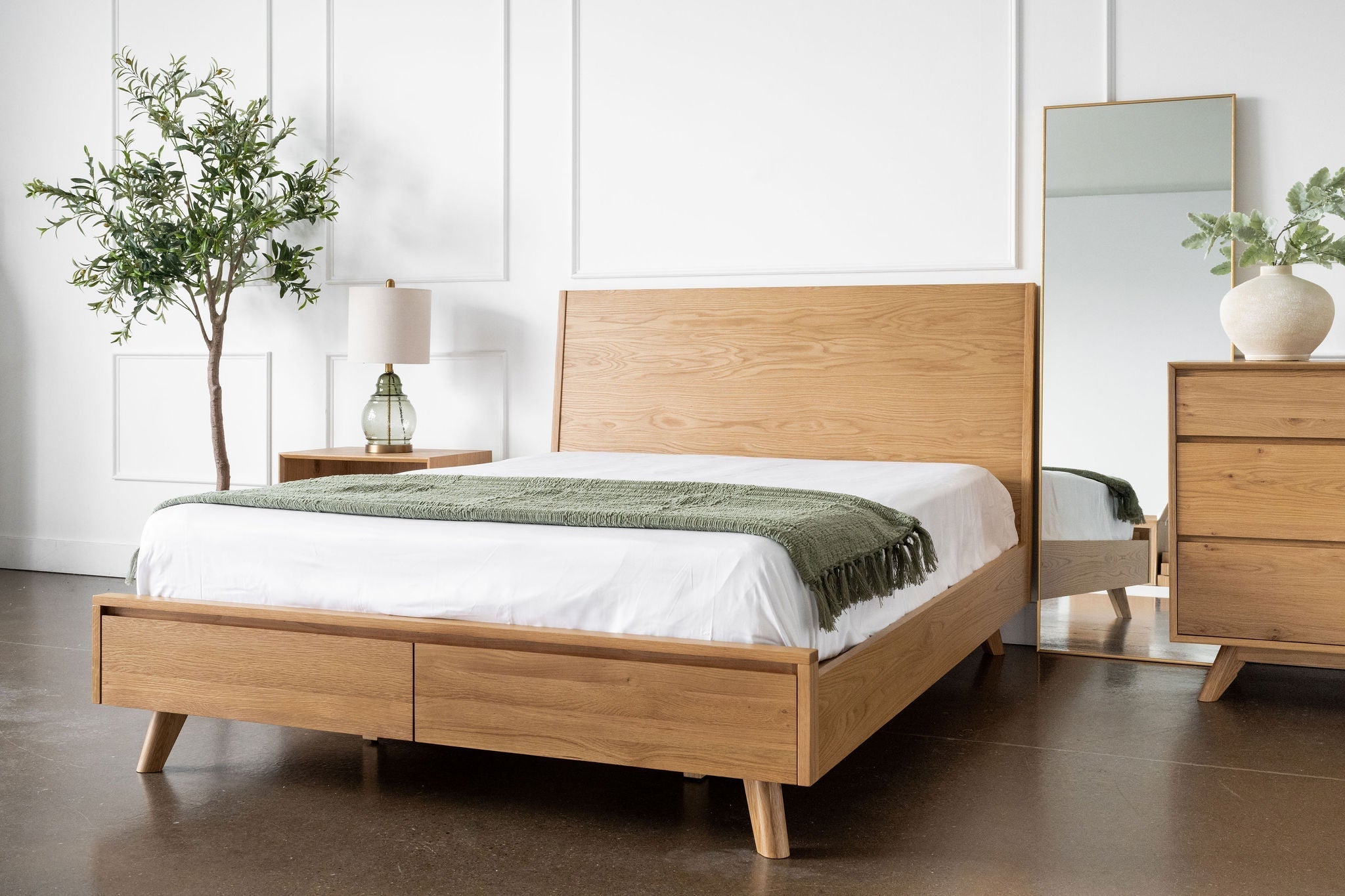 How to Refresh Your Bedroom for Summer with Modern Wood Accents